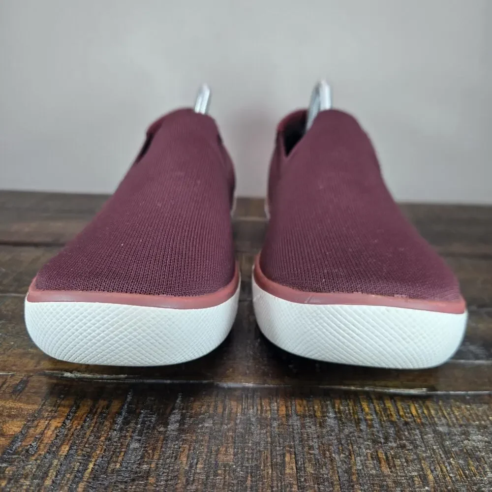 Vessi Boardwalk Slip On Mens Size 10 Waterproof Shoes Sneakers Mahogany Red